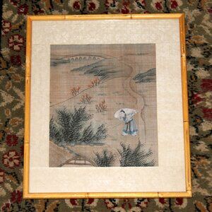 Pair of Chinese Paintings - Village Life